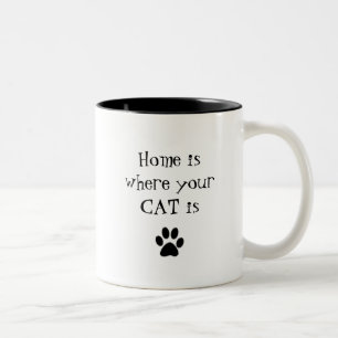 La maison est où votre CAT est tasse