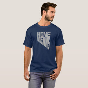 La maison signifie le T-shirt de mots du Nevada