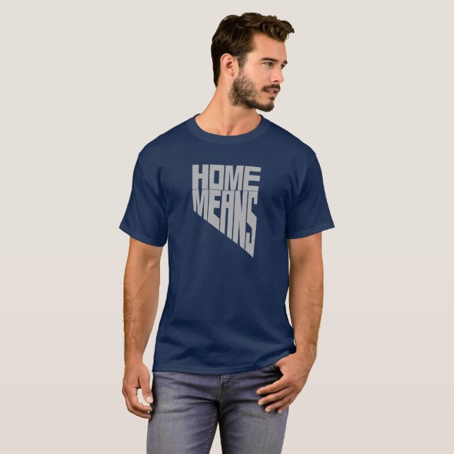 La maison signifie le T-shirt de mots du Nevada (Devant entier)