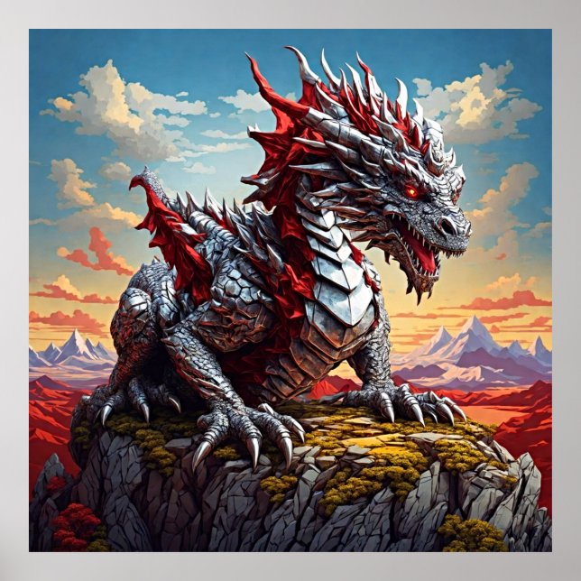 La Majesté du Dragon : Poster d'Imaginaire épique (Devant)