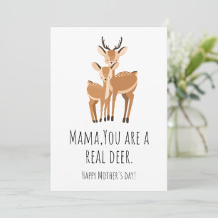 La maman est la plus mignonne : Carte de fête des 