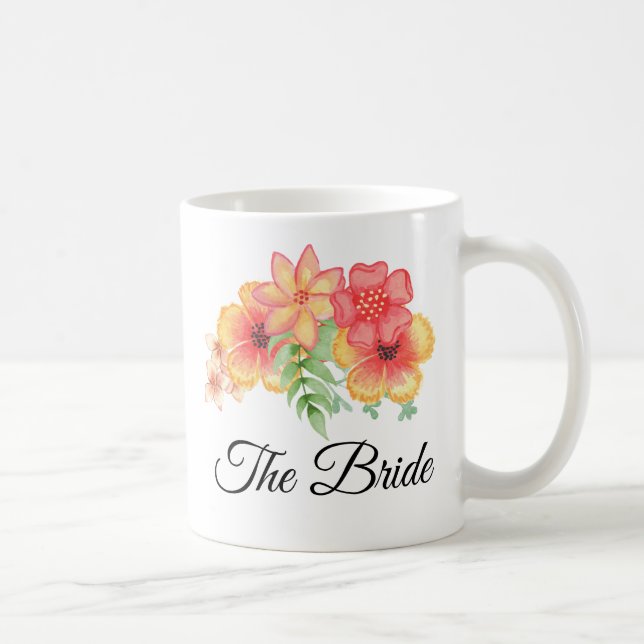 La mariée bouquet floral Mug (Droite)