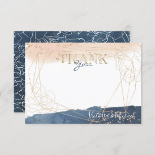 La marine rougissent carte de note de Merci d'or