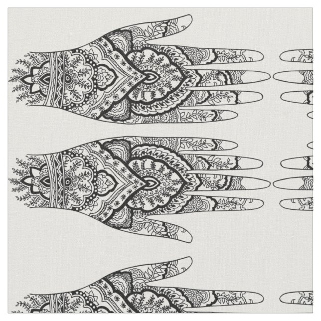 La méditation a inspiré le tissu de main de Mehndi (Fermer)