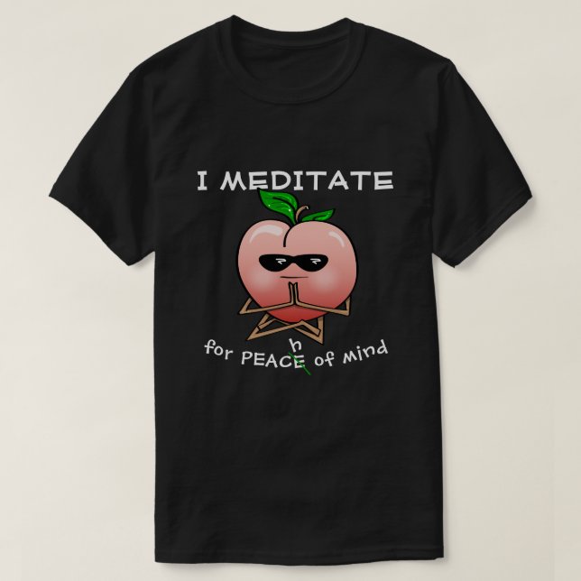 La méditation drôle cite les T-shirts faits sur (Design devant)