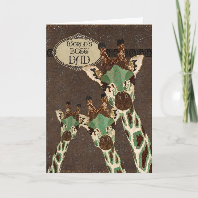 La meilleure carte de fête des pères de girafes de (Devant)