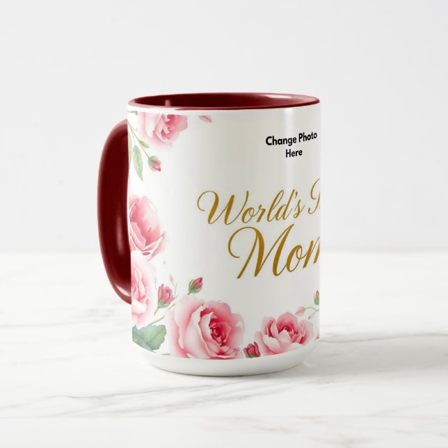 La Meilleure Maman du Monde | Mug Cœur Douillet (Devant gauche)