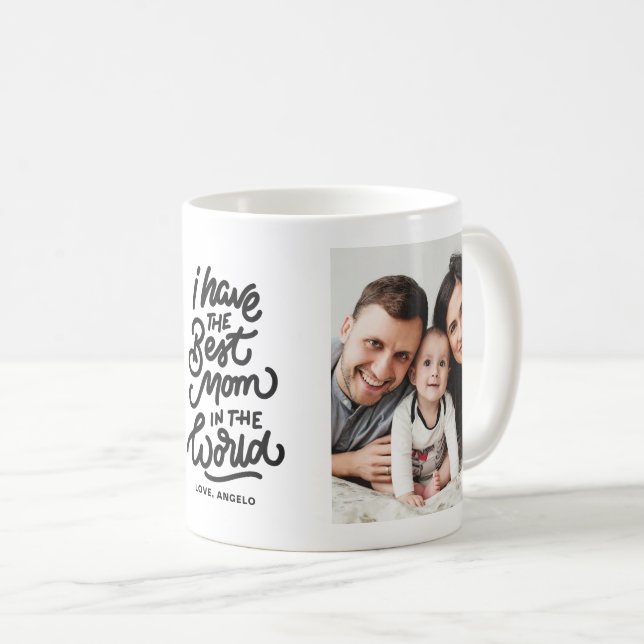La meilleure maman du monde Photo Collage Mug (Devant droit)