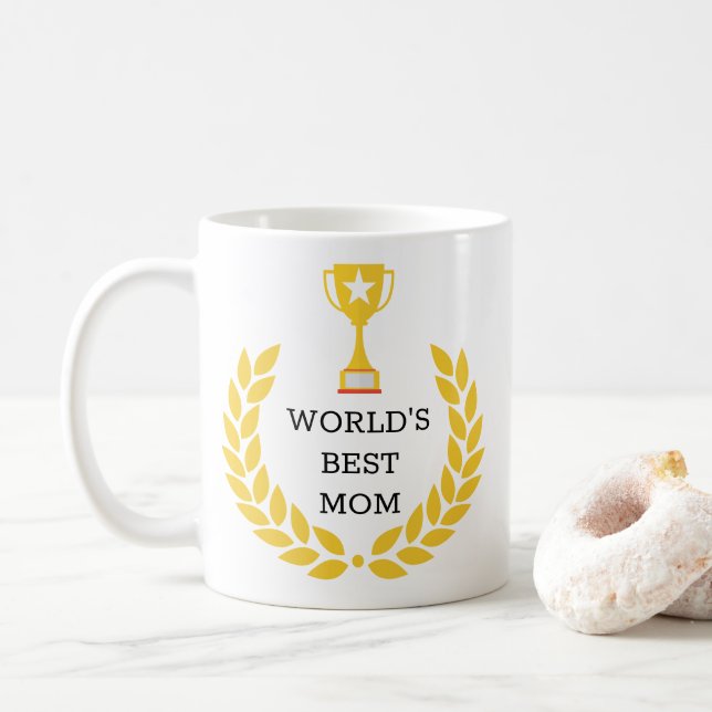 La meilleure tasse de café de trophée de la maman (Avec donut)
