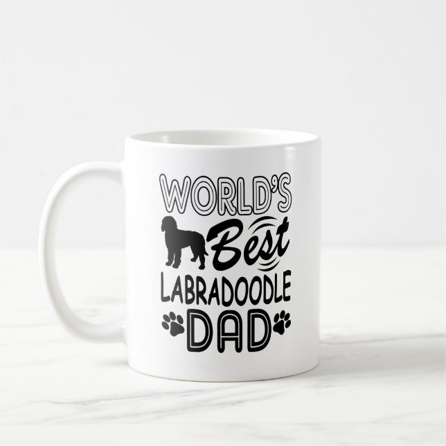 La meilleure tasse de papa de Labradoodle (Gauche)