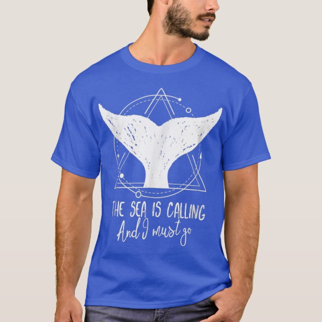 La Mer Appelle Je Dois Aller Whale Tshirt Orca (Devant)
