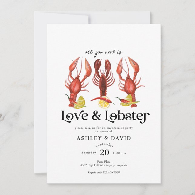 La mer | Invitations des parties d'engagement (Devant)