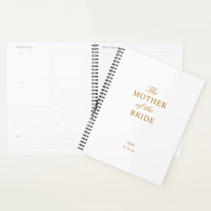 La mère de la mariée Gold Planner blanc