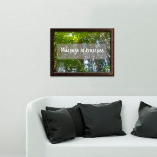 La mesure est un trésor Affiche inspirante