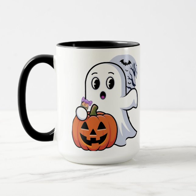 La mignonne Mug Fantôme Blanc (Gauche)