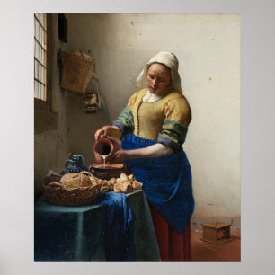 La Milkmaid de Vermeer - Poster