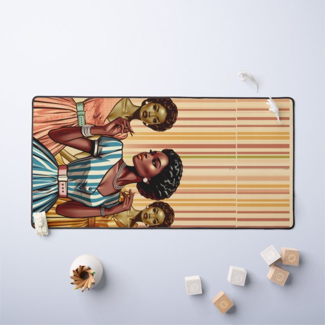 La mode des femmes noires des années cinquante, ca (Tableau pour enfants)