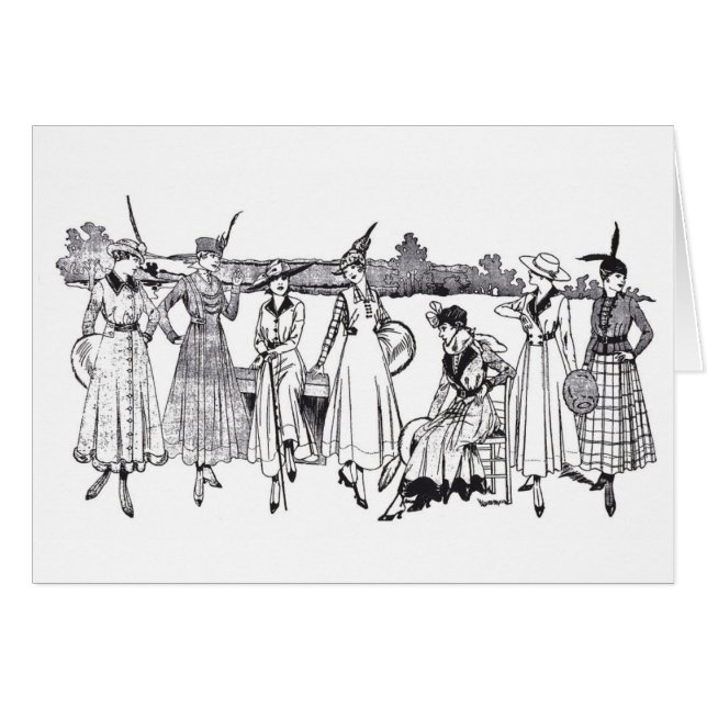 La mode en un seul morceau de 1915 robes habille (Devant horizontal)