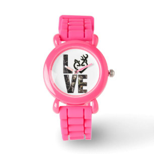 La montre de la fille d'amour de Camo de pays
