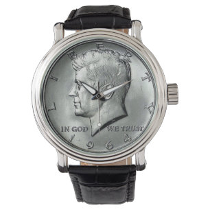 La montre des hommes de demi-dollar de JFK