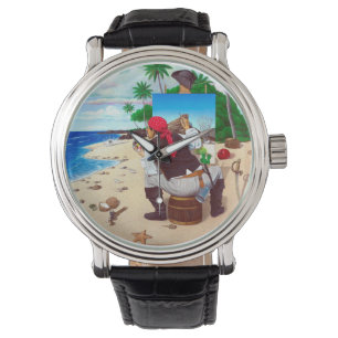 La montre des hommes de pirate de peinture
