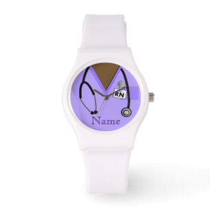 La montre d'infirmière frottent le stéthoscope