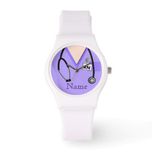 La montre d'infirmière frottent le stéthoscope