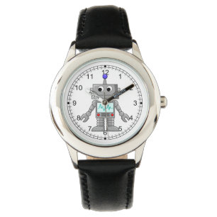 La montre du garçon de robot de bande dessinée