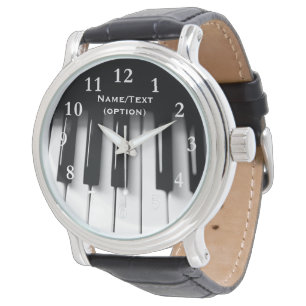 La montre en cuir noire vintage des pivots de