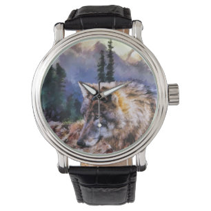 La montre en cuir vintage noire des hommes de