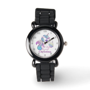 La montre mignonne de filles de licorne de petit