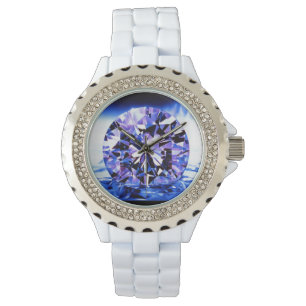 La montre pourpre de Madame de diamant