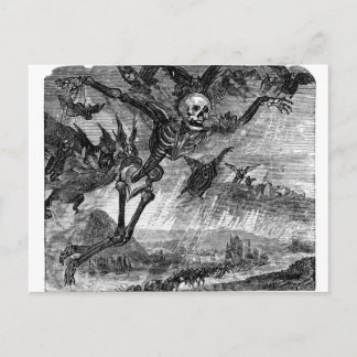 La mort de Dante dans le ciel carte postale