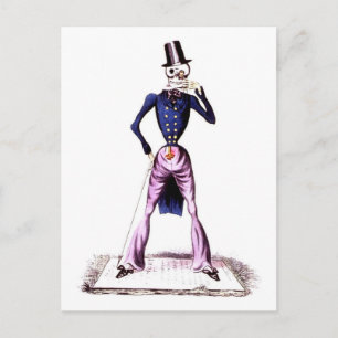 La mort en gentleman sur carte postale