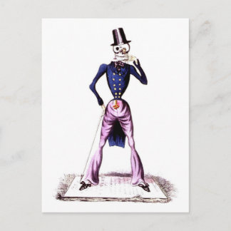 La mort en gentleman sur carte postale