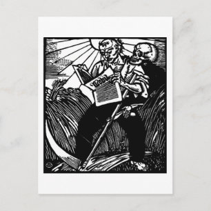 La mort et la carte postale de l'agriculteur