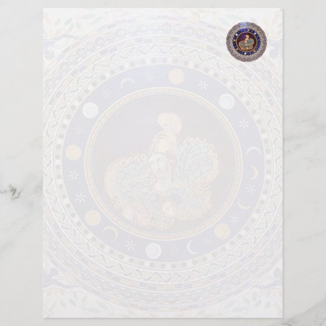 La mosaïque d'Athéna dans les Musées du Vatican (Devant)