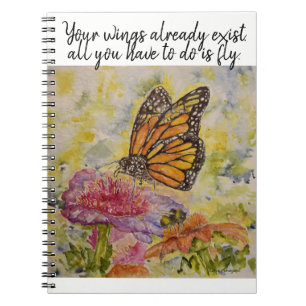 La mouche inspirent le carnet de notes à spirale