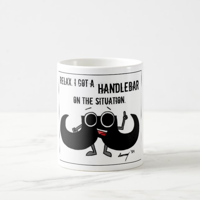 La moustache "A OBTENU un GUIDON tasse SUR (Centre)