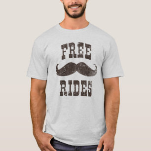 La moustache libre de cru monte le T-shirt