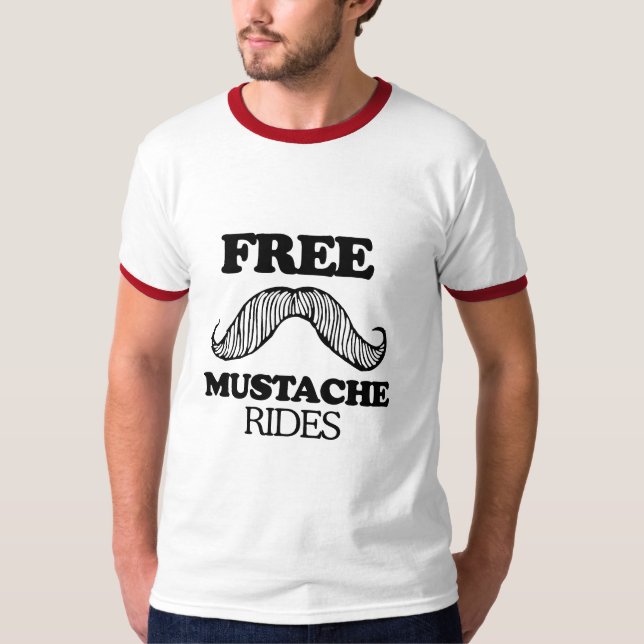 La MOUSTACHE LIBRE MONTE le T-shirt (Devant)
