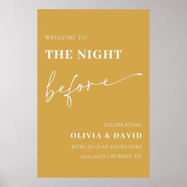 La moutarde La Nuit Avant La Répétition Affiche de (Devant)