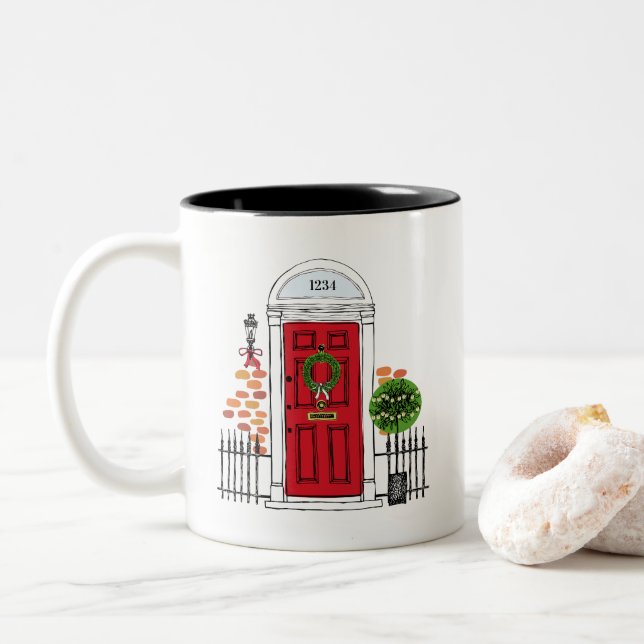 La Mug Café de la Porte Rouge de Noël (Avec donut)