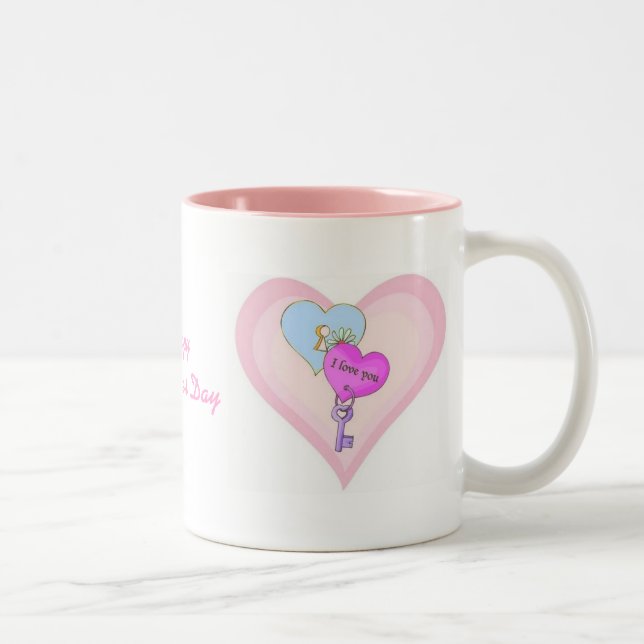 La Mug de Saint-Valentin rose romantique (Droit)