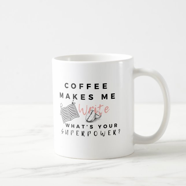 La Mug du café "superpuissance de l'écrivain" (Droite)