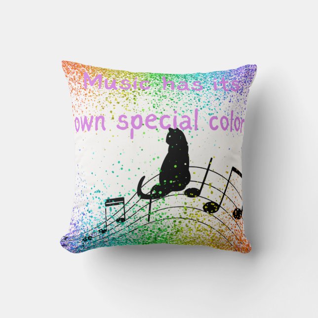 La musique a son propre coussin de couleur spécial (Recto)