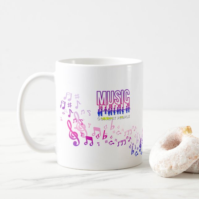 La musique connecte les gens | Mug classique #11 (Avec donut)