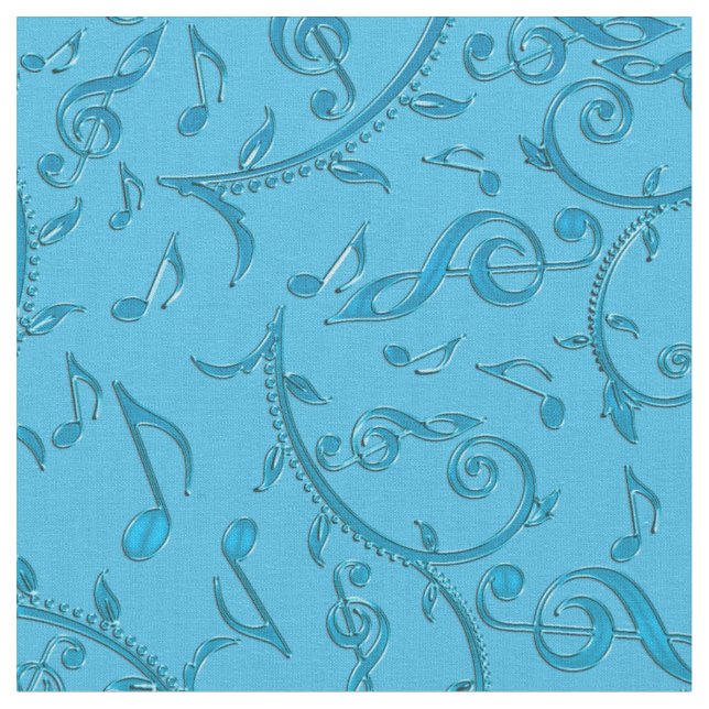 La musique de vert bleu de turquoise note le tissu (Fermer)