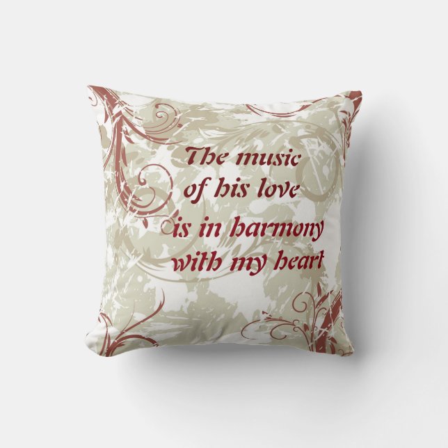 La musique du coeur Coussin décoratif (Recto)