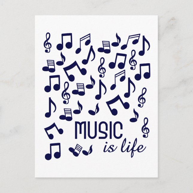 La musique est la carte postale Life (Devant)